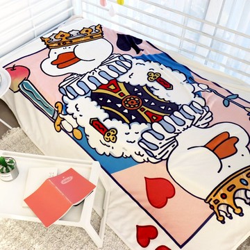 室品不鴨空調午睡毯宿舍法蘭絨保暖冬季小毛毯珊瑚絨毯子毛巾被子