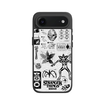 iPhone Air SolidX 黑 - Stranger Things - 顛倒世界怪物圖鑑 黑白款