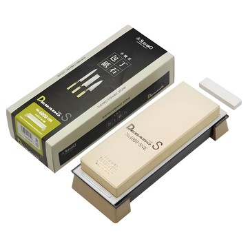 SUEHIRO Debado S 陶瓷砥石 仕上砥 有底座 NO.4000-SNE  248 x 100 x 65mm  1組