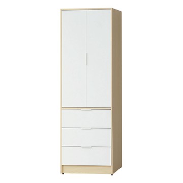 ASSARI 原木雙色2.5尺三抽衣櫃(寬76x深55x高202cm)