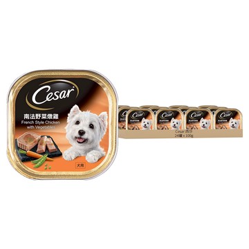 Cesar 西莎風味餐盒 Set 精選鮮肉 低熱量 營養均衡 專為毛孩設計  南法野菜燉雞  100g  24罐