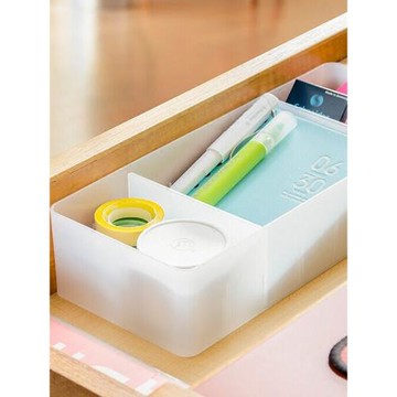 日式抽屜整理盒分格透明分隔收納抽屜整理神器內置整理盒帶隔板