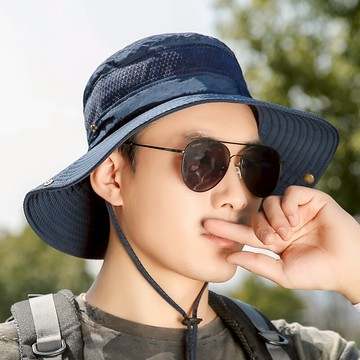 防曬帽子男士夏季戶外帽遮陽帽防紫外線釣魚漁夫帽男太陽帽登山帽