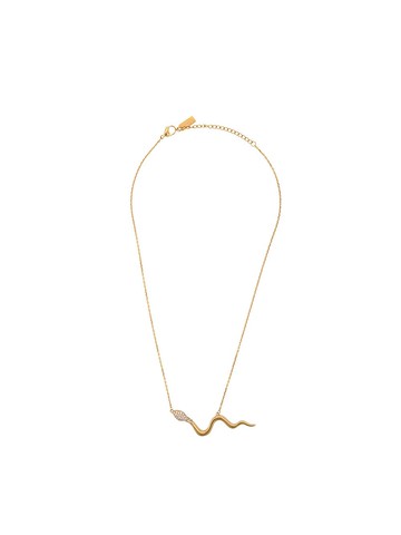 Nialaya Jewelry - Skyfall Snake necklace - women - Cubic Zirconia/Gold Plated Steel - One Size