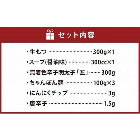 ふるさと納税 博多明太もつ鍋3人前 福岡県大川市