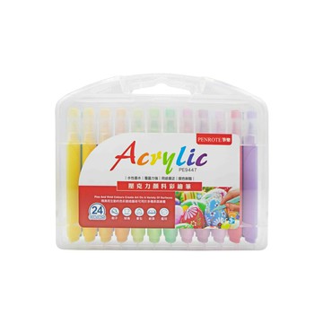 筆樂 PENROTE 24色丙烯（壓克力）顏料彩繪筆 /盒 PE9447【APP滿額下單10%點數(單一帳號最高5000點)】1/31止