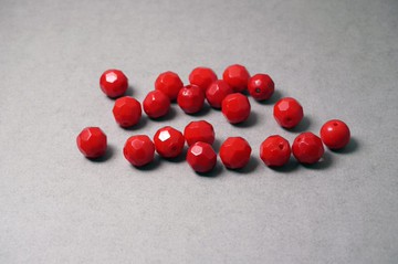 老義大利切面紅琉璃散珠– LB-25