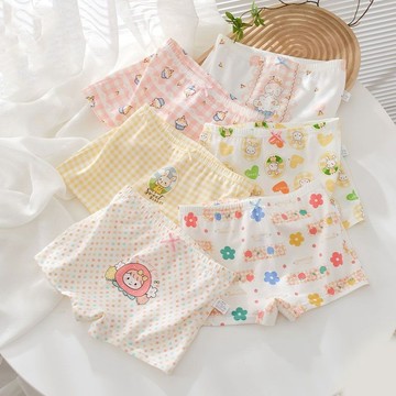mori🎀mori純棉兒童內褲平角中大童四角褲頭女童寶寶平角底褲學生小女孩短褲