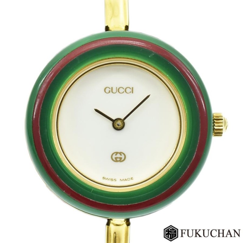 GUCCI チェンジベゼル　ゴールドウォッチ GUCCI チェンジベゼル 腕時計ゴールド