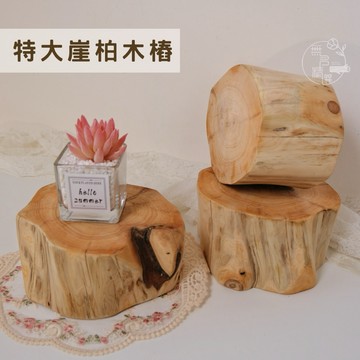 現貨🔺【15～17公分】特大崖柏木樁｜木頭增高 去皮手工木塊 花架 芳香木片 杯墊 隔熱墊 擺飾 增高墊 木質原木素材