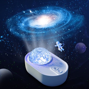 氛圍燈 投影燈 太空船星空海洋USB投影燈led夢幻旋轉音樂水紋氛圍燈禮品定制