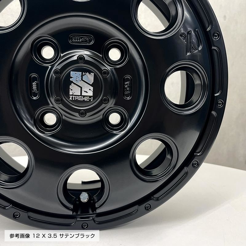 604V 145/80R12 80/78N エクストリームJ KK03 12×4.0 サテンブラック 4 