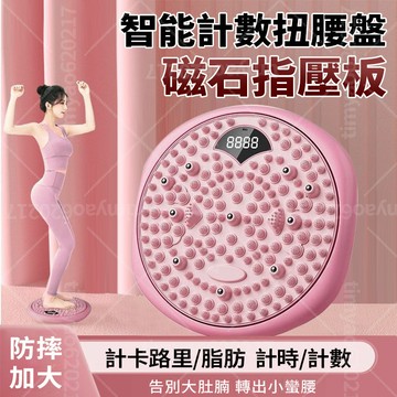 新竹出貨🏃🏻‍♀️扭腰盤 10顆磁石 低噪音不擾民 環保PP材質 智能計數 加大防摔 運動扭扭盤 扭腰指壓板 塑型燃脂