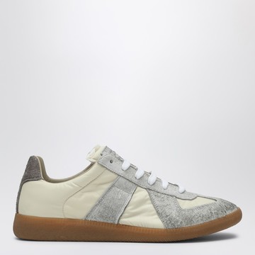 Replica sneakers in light beige and grey