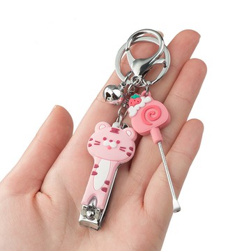 小老虎指甲刀挖耳勺鑰匙扣掛件創意個性汽車鏈圈環男女簡約包掛飾