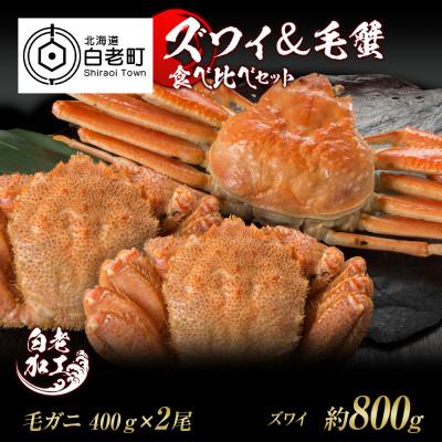 ふるさと納税 白老町 ズワイ姿  毛蟹 食べ比べ セット BM065