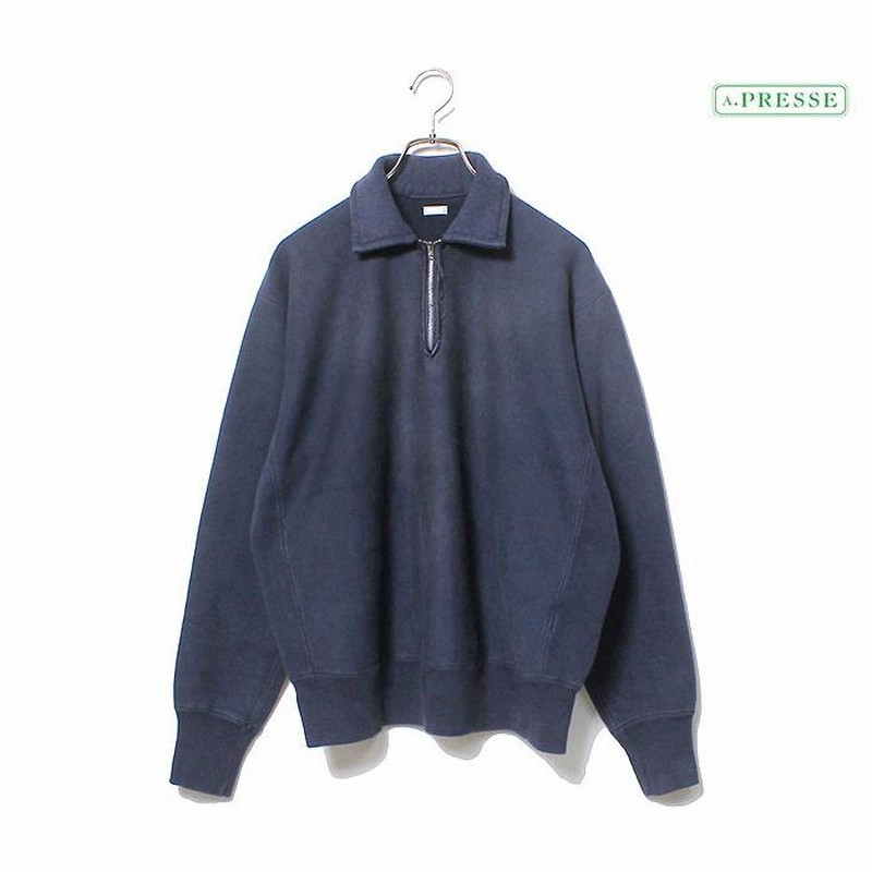 アプレッセ A.PRESSE Vintage Half Zip Sweatshirt (22AAP-05 アプレッセ A.PRESSE Vintage Half Zip Sweatshirt (22AAP-05