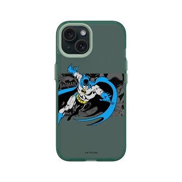 iPhone 15 Clear 憂墨綠 - Batman 蝙蝠俠 - 復古漫畫插圖