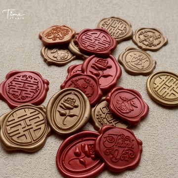 封蠟貼紙｜信封貼紙 質感貼紙 喜帖貼紙 封蠟 火漆貼紙 封口貼 囍字貼 喜帖貼紙 火漆 貼紙 婚禮 感謝貼紙