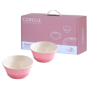 CORELLE COORDINATES 陶瓷麵碗  粉色  2個