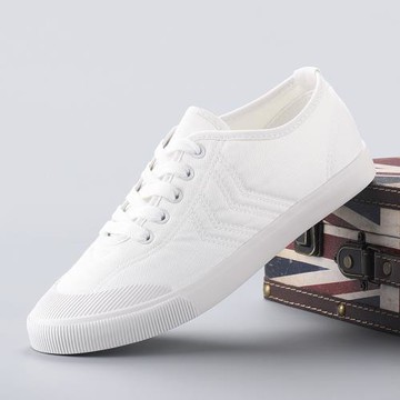 春季女鞋平底帆布鞋女透氣單鞋平底休閑鞋純色板鞋一腳蹬小白鞋女