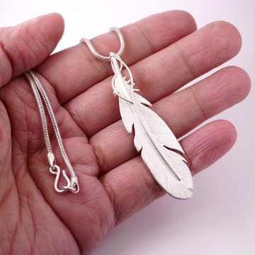 【Animals系列】#b56 天使羽毛項鍊/ 925銀/ 手工禮物/ 客製化