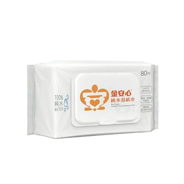來而康 金安心 純水濕紙巾 80抽 12包/箱 加厚加大款 附蓋子 濕巾 濕紙巾 嬰兒濕巾 嬰兒濕紙巾