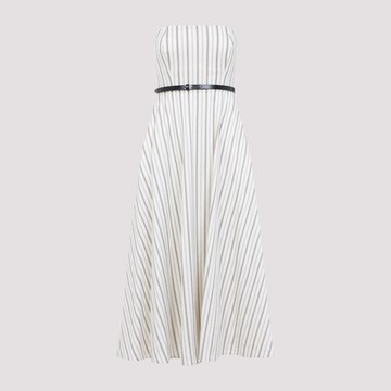 Max Mara Fervida Striped Midi Dress