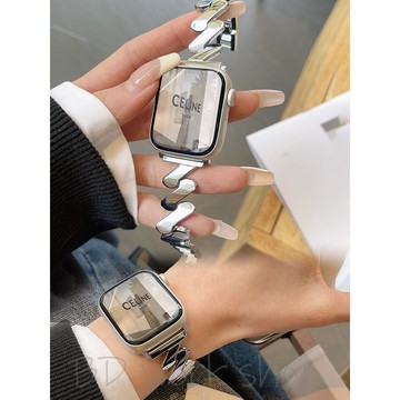 扭扭不鏽鋼錶帶 金屬錶帶 apple watch s10 錶帶 iwatch10 蘋果錶帶 9 8 7 6 蘋果手錶錶帶