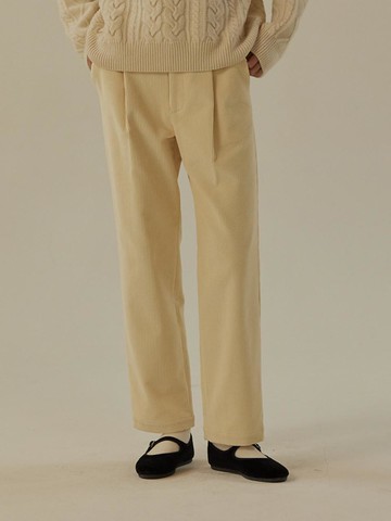 CORDUROY PINTUCK PANTS (2colors)