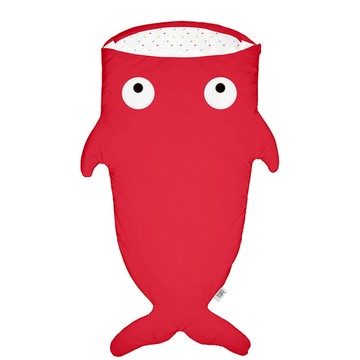 鯊魚咬一口 BabyBites｜(輕量版)100%純棉手作兒童版睡袋/防踢被－喜氣紅