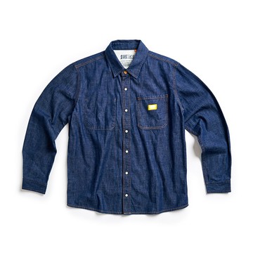 EDWIN｜橘標｜男裝｜水洗貼袋設計丹寧長袖襯衫