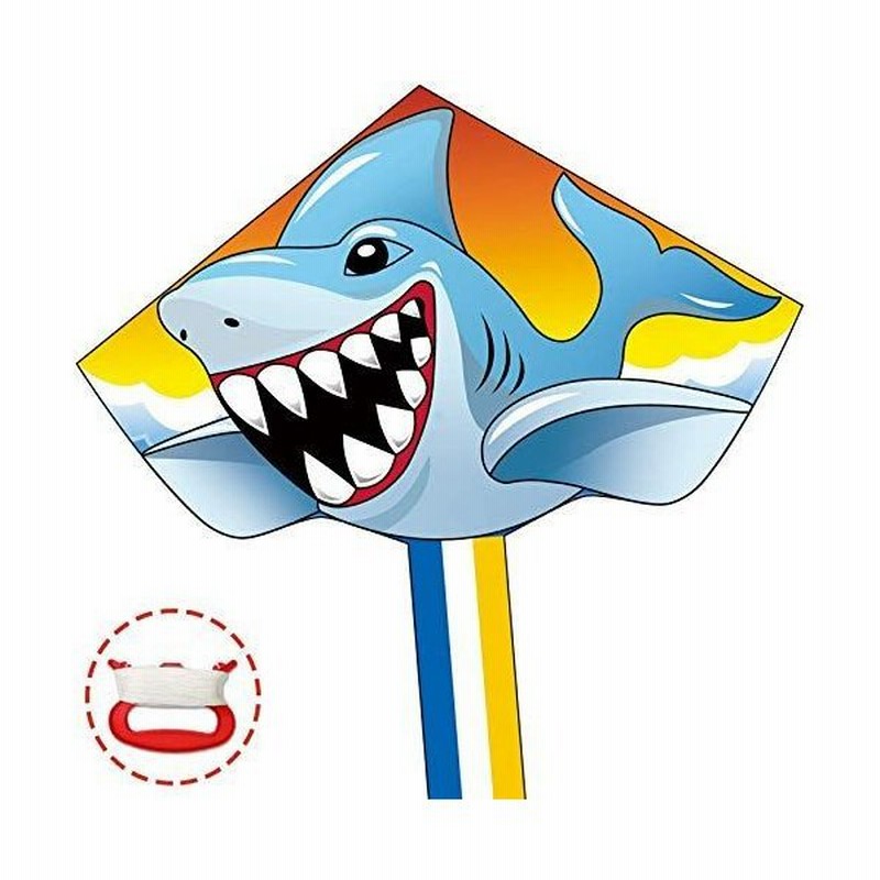 Haomark 凧 カイト 凧揚げ スポーツカイト サメ凧 アウトドア おもちゃ スカイカイト 紙鳶 屋外 子供大人 アウトドア 公園 糸巻 通販 Lineポイント最大get Lineショッピング