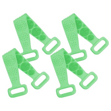 葉子小舖 矽膠洗澡搓背神器  4個  1入  綠色