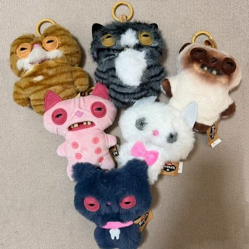 新品 台灣出貨🐱FUGGLER 放克牙寶 暗巷夜貓系列吊飾盲盒👹萌牙怪獸 牙齒怪 醜萌搞怪 可愛毛絨潮玩公仔 掛件 禮物