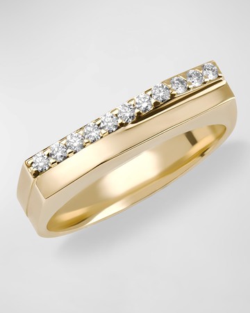 Flawless Geometric Double Band Ring