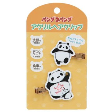 真愛日本 宮崎駿 吉卜力 熊貓家族 塗鴉 黃 造型髮夾 髮夾 瀏海夾 頭飾 飾品 邊夾 禮物