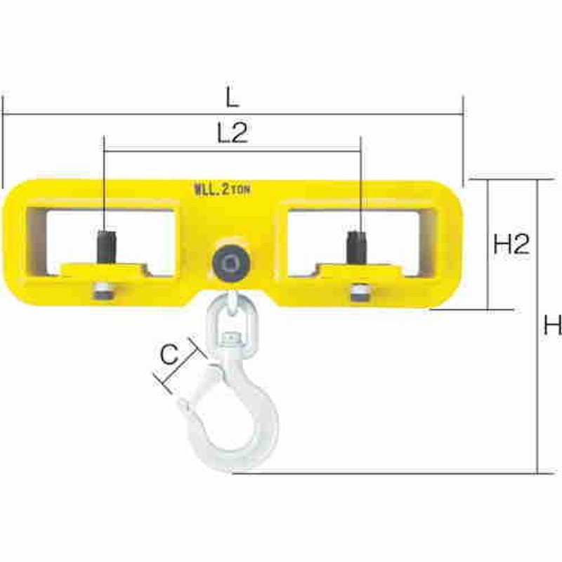 スーパー FLH2 フォークリフト用吊フック 容量:2ton 【1個】 | LINE