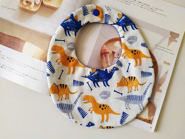 【5日內出貨】恐龍  後扣圍兜 彌月禮物 圍兜 嬰兒圍兜 寶寶圍