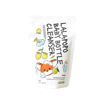 LALAPOPO 草本極淨蔬果奶瓶清潔慕斯 補充包400ml