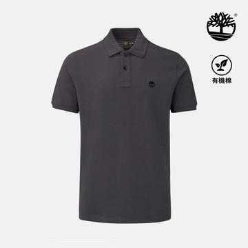 Timberland 男款黑色休閒短袖Polo衫|A6943W08