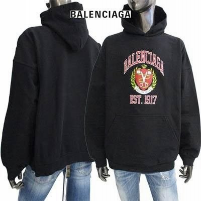 BALENCIAGA バレンシアガ　バックロゴパーカー　黒 パーカー トップス メンズ 大阪超安い
