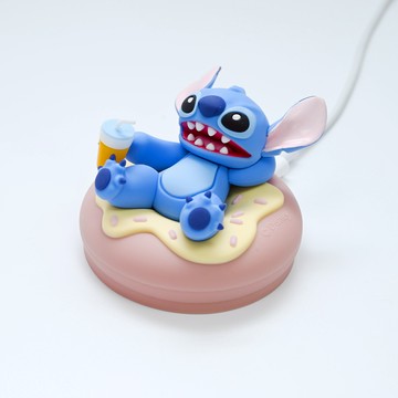 甜進心坎裡【InfoThink 】史迪奇甜甜圈公仔造型三合一磁吸充電盤(快速出貨)