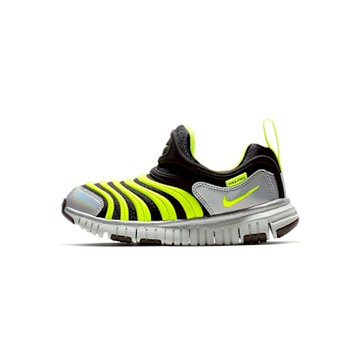 Nike Dynamo Free 中童 螢光黃 毛毛蟲 套入式 無鞋帶 休閒 緩震 運動 休閒鞋 CI1185-081