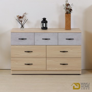 wakuhome 瓦酷家具sunday日系原橡木六斗櫃2色(原橡木/淺灰橡木)b001-462