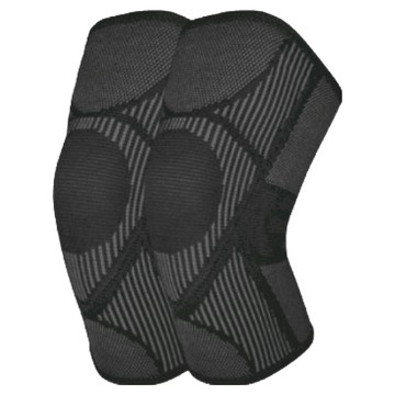 AOLIKES 奧力克斯 防滑彈力護膝  L(腿圍42~47cm)  黑色  1個