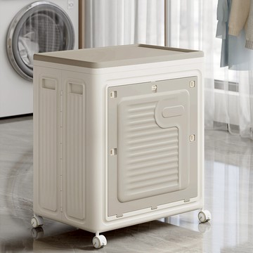 【AOTTO】130L大容量翻蓋附輪折疊收納箱(AL-213)