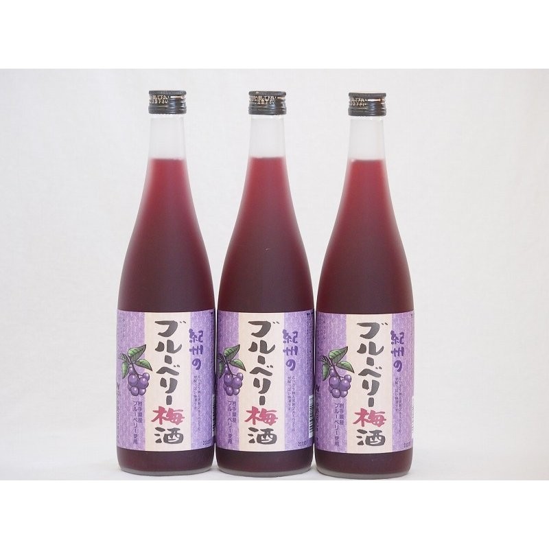 紀州のブルーベリー梅酒 中野BC(和歌山県)720ml×3本 | LINEショッピング