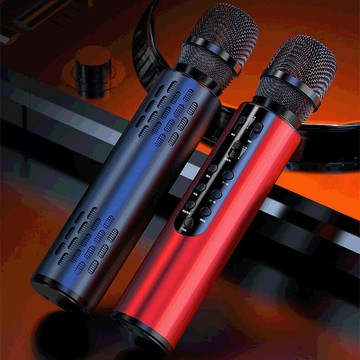 新款M6麥克風無線藍牙電容音箱雙喇叭話筒音響一體麥克風話筒聲卡【北歐家居生活】