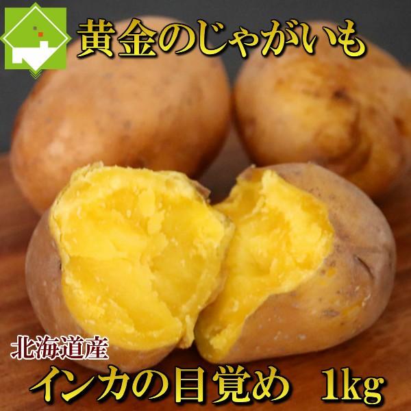 じゃがいも 北海道産 インカのめざめ 1ｋｇ (10玉から１５玉前後) 送料無料